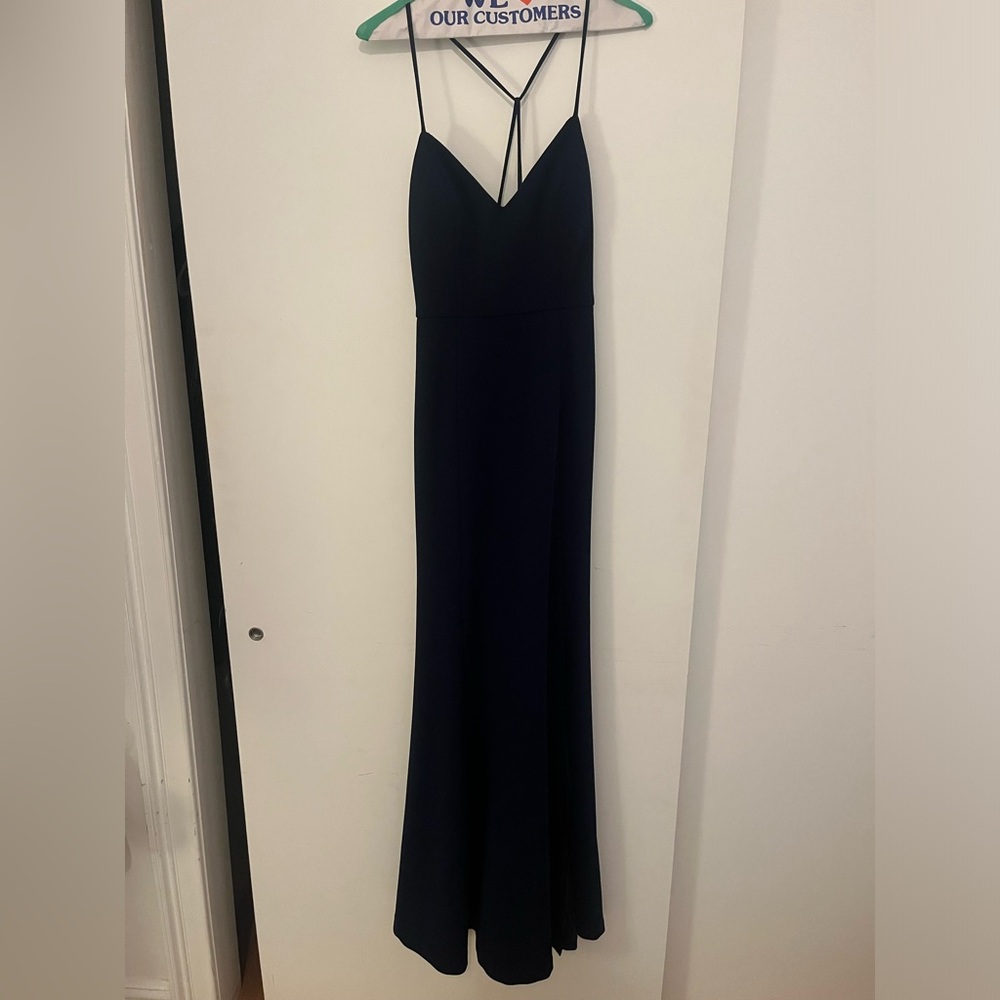 Jenny Yoo Crepe Knit Gown size 4